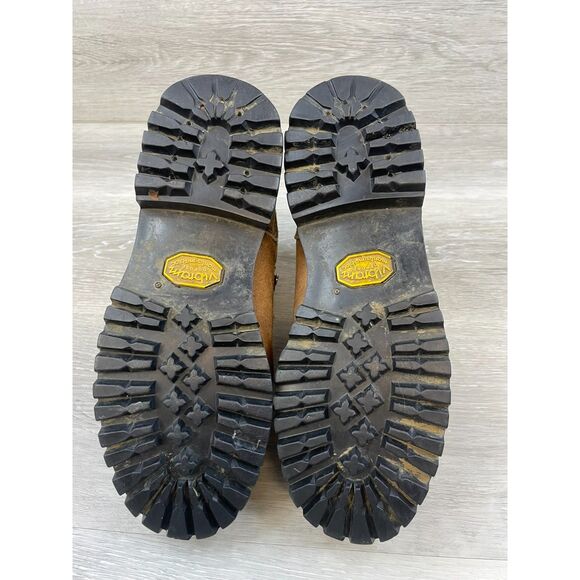 Dexter Women's Bootie Biker Combat Hiking Vintage Heel Boot Suede 7M Brown Shoes - Picture 6 of 11